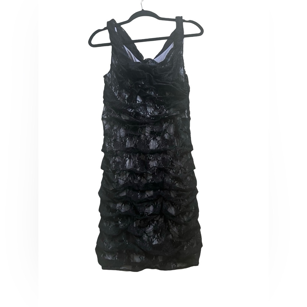 Express Black Lace Fully Lined Cocktail Dress Size 10 EUC